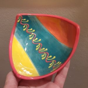 Del Rio Salado Ceramic Pottery Handmade Spain Small Dish Bowl